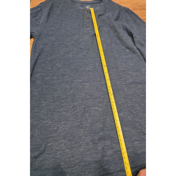 Men's Thermal Henley Shirt Long Sleeves By George Size XS/XCH Item #0142 - Picture 7 of 9